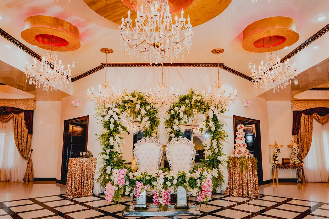 Event room layout at Arelis Event Center, Mission, Texas